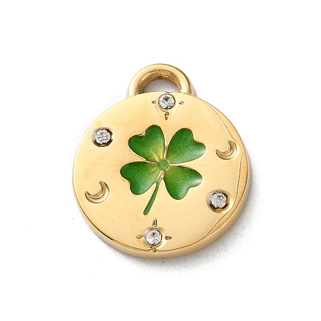 304 Stainless Steel Enamel Pendants STAS-Z146-02G-03-1