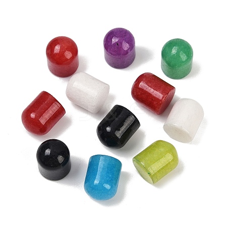 Natural Dyed White Jade Cabochons G-F795-D01-1