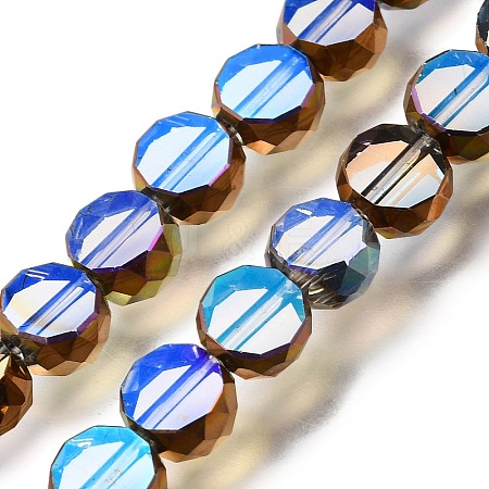 Electroplated Transparent Glass Beads Strands GL-CBA98F0-06A-07-1