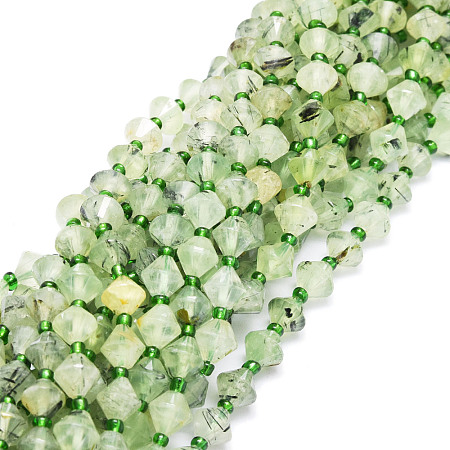 Natural Prehnite Beads Strands G-E569-C01-1