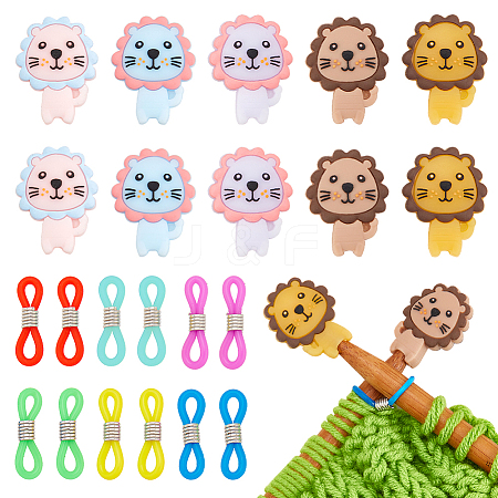  Lion Silicone Knitting Needle Stoppers SIL-NB0001-26-1