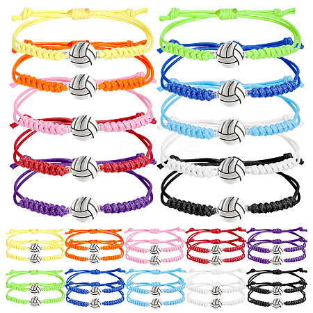10Pcs Polyester Cord Bracelets BJEW-WR00001-1