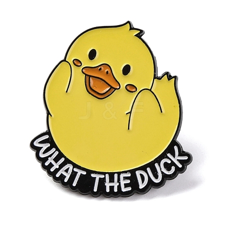 Cartoon Duck What The Duck Enamel Pins JEWB-F033-01D-1