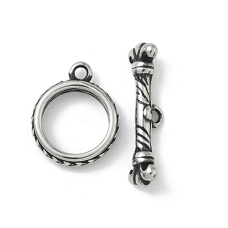 304 Stainless Steel Toggle Clasps STAS-L022-563AS-1