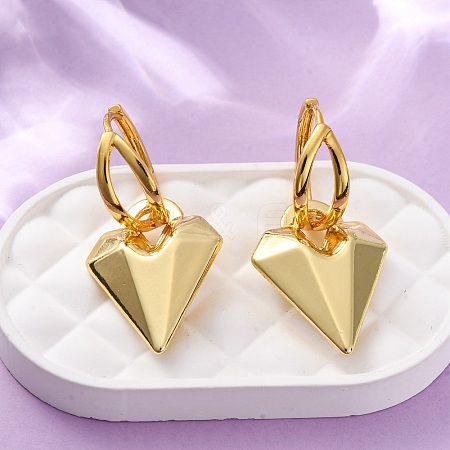 Heart Brass Hoop Earrings EJEW-D322-12G-02-1