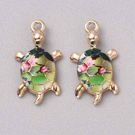 Alloy Enamel Pendants FIND-CJC0027-01G-13-1