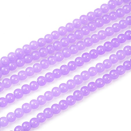 Imitation Jade Glass Beads Strands X-DGLA-S076-8mm-27-1