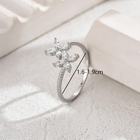 Flower Design Ladies Ring for Daily Wear EU5480-2-1