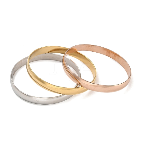 Fashion 201 Stainless Steel Bangle Sets BJEW-L664-019-02-1-1