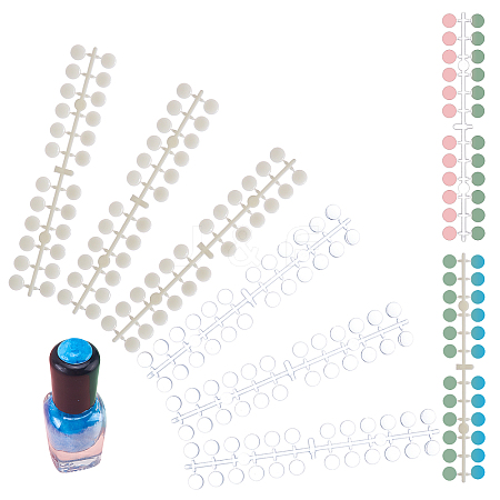   2 Sets 2 Colors Plastic False Nail Tips Color Chart MRMJ-PH0001-62-1