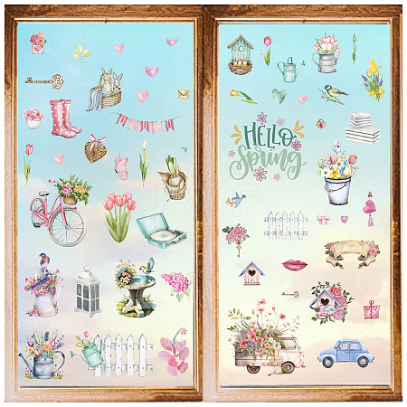 8 Sheets 8 Styles PVC Waterproof Wall Stickers DIY-WH0345-162-1