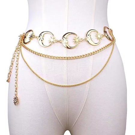 Alloy Moon Link 3 Layer Waist Chains for Women WGF4895-07-1