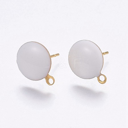 Ion Plating(IP) 304 Stainless Steel Stud Earring Findings LS-X-STAS-P203-A06-02-1
