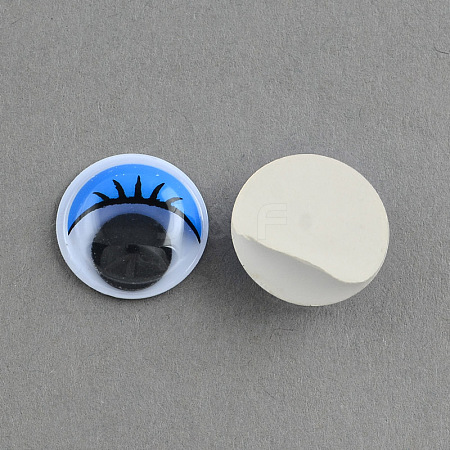 Plastic Wiggle Googly Eyes Buttons DIY Scrapbooking Crafts Toy Accessories with Label Paster on Back KY-S003B-10mm-07-1