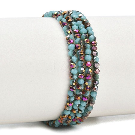 Electroplate Glass Beads Stradns EGLA-H114-02A-09-1
