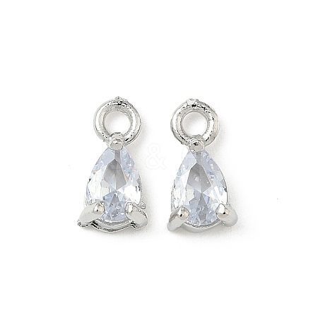 Brass Micro Pave Cubic Zirconia Pendants KK-D386-11P-1