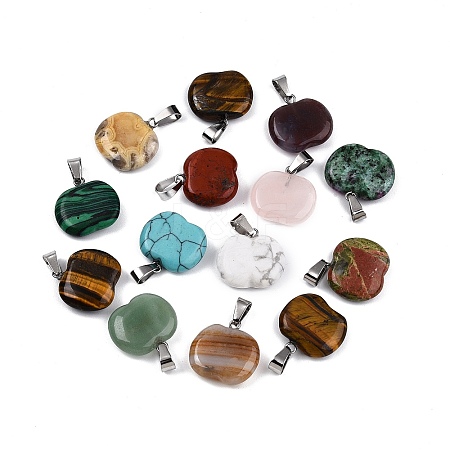 Natural & Synthetic Mixed Stone Pendants G-N344-20P-1