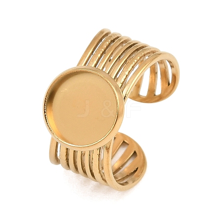 304 Stainless Steel Cuff Ring Components SA-CBA82C8-03B-G-1