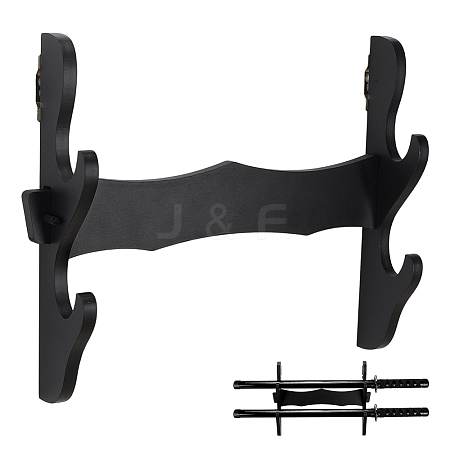 2-Tier MDF Board Wall Mounted Sword Display Rack ODIS-WH0043-256A-1