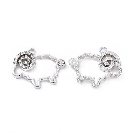 Alloy Crystal Rhinestone Pendants ALRI-C008-26P-1