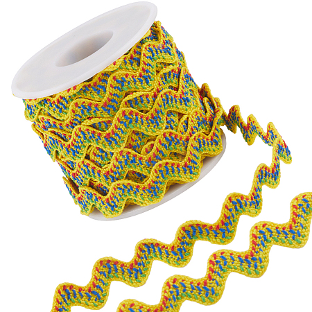 10 Yards Polyester Wave Ribbon OCOR-GF0003-14A-1