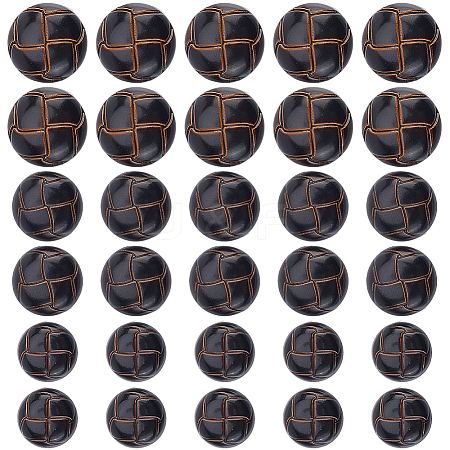90Pcs 3 Styles Plastic Buttons BUTT-CY0001-10B-1