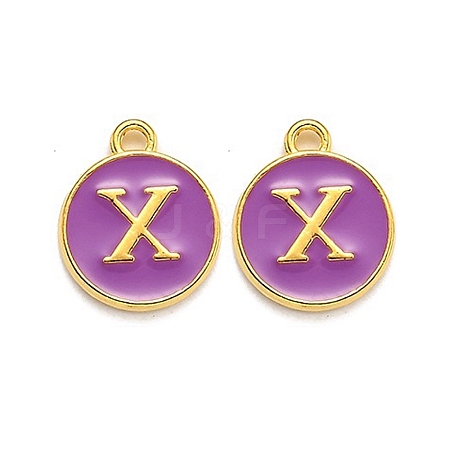 Golden Plated Alloy Enamel Charms LS-ENAM-Q437-12X-1