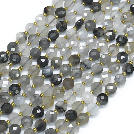 Natural Cloudy Quartz Beads Strands G-K389-B40-01-1