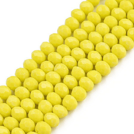 Opaque Solid Color Glass Beads Strands LS-EGLA-A034-P4mm-D26-1