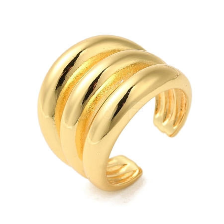 Brass Open Cuff Rings RJEW-A048-09G-1