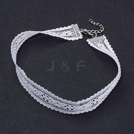 Lace Gothic Choker Necklaces NJEW-E085-11A-1
