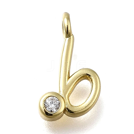 Brass Micro Pave Cubic Zirconia Pendants KK-B132-12G-B-1