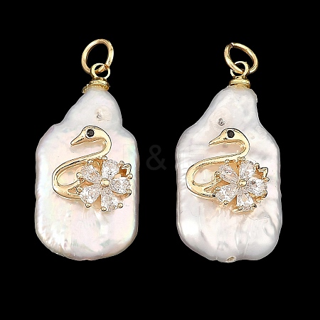 Natural Baroque Keshi Pearl Pendants PALLOY-JF06006-1