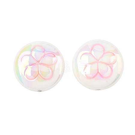 2Pcs UV Plating Acrylic Beads FIND-C067-03H-1