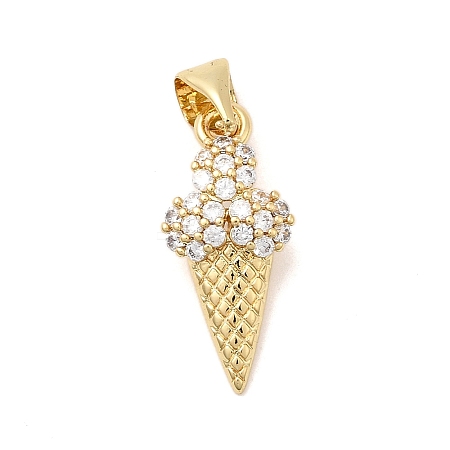 Brass Micro Pave Cubic Zirconia Pendants KK-C137-07B-G-1