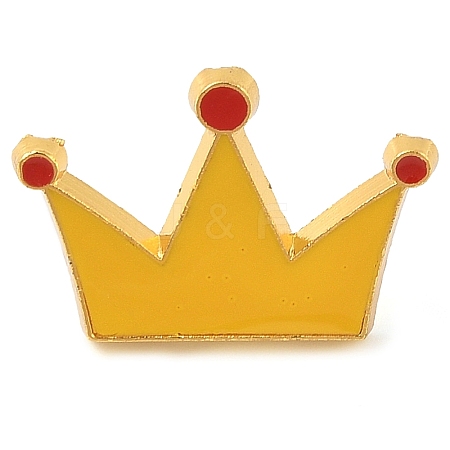 Crown Alloy Enamel Brooches JEWB-I035-07G-04-1