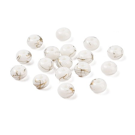 Opaque Spray Painted Glass Beads X1-GLAA-G118-01J-1