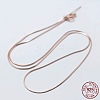 925 Sterling Silver Chain Necklaces STER-F039-15RG-3