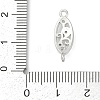 Brass Clear Cubic Zirconia Connector Charms KK-Z094-06P-01-3