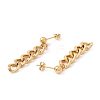 Curb Chains Dangle Stud Earring and Pendant Necklace SJEW-E043-03-7
