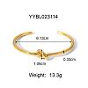 Knot 304 Stainless Steel Cuff Bangles for Women TU4050-3-1