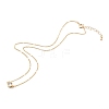 Brass Cubic Zirconia Charm Bracelets & Necklaces Sets SJEW-JS01175-6