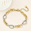 304 Stainless Steel Figaro Chain Bracelets for Women BJEW-A169-09GP-1
