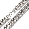 Iron Cuban Link Chain Necklaces for Women Men NJEW-A028-01J-P-2