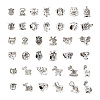 Kissitty 38pcs 19 style Tibetan Style Alloy European Beads FIND-KS0001-21-2