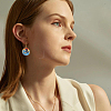 5 Pair 5 Style Golden Plated Alloy Enamel Planet Dangle Earrings with Iron Pins EJEW-AB00045-7