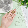 Unicraftale 300Pcs 3 Styles 316 Surgical Stainless Steel Wine Glass Charms Rings STAS-UN0053-43-4