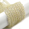 Spray Painted Glass Round Bead Strands DGLA-Q015-4mm-21-3