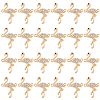 50Pcs Alloy Jet and Crystal Rhinestone Connector Charms FIND-DC0002-57-1