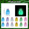 36Pcs 6 Colors Rabbit Luminous Resin Display Decorations DJEW-SZ0001-09-2